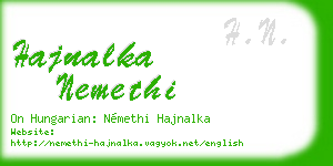 hajnalka nemethi business card